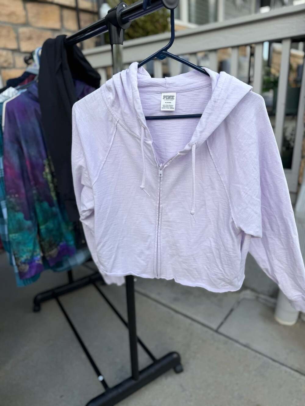 PINK Victoria's Secret Full Zip Hoodie Size M Lilac Purple